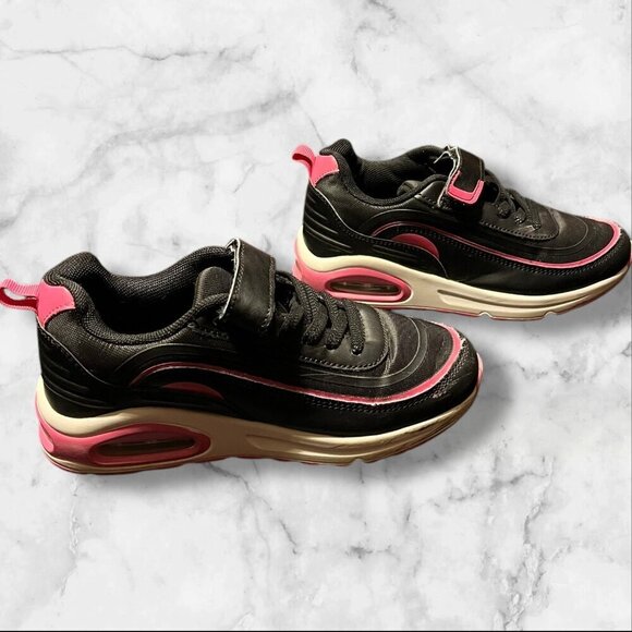 Fuse 53 Black & Pink Girls Athletic Sneakers Size 1 - Picture 9 of 13